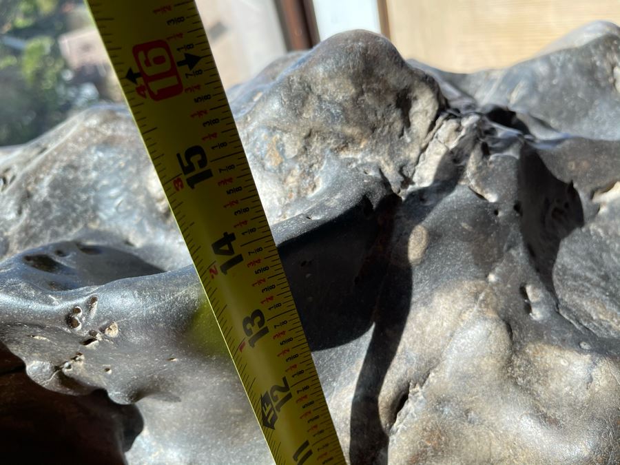 Antique Chinese Gongshi Scholars Rock River Stone With Custom Wooden Stand (Very Heavy) 27W X 15D X 14H [Photo 25]