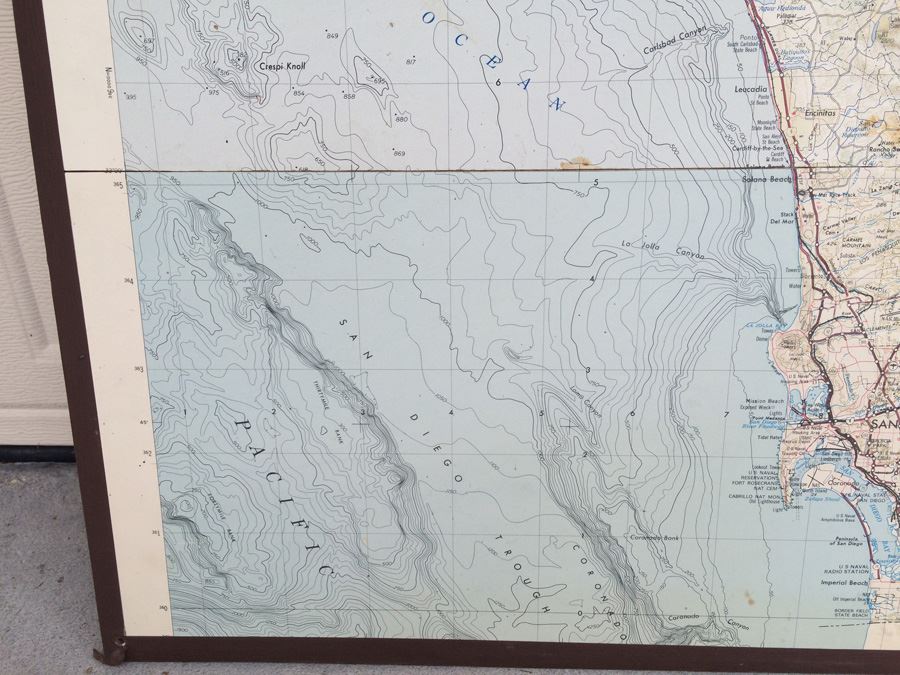 Topographical Southern California Map - 33' x 29'  [Photo 7]