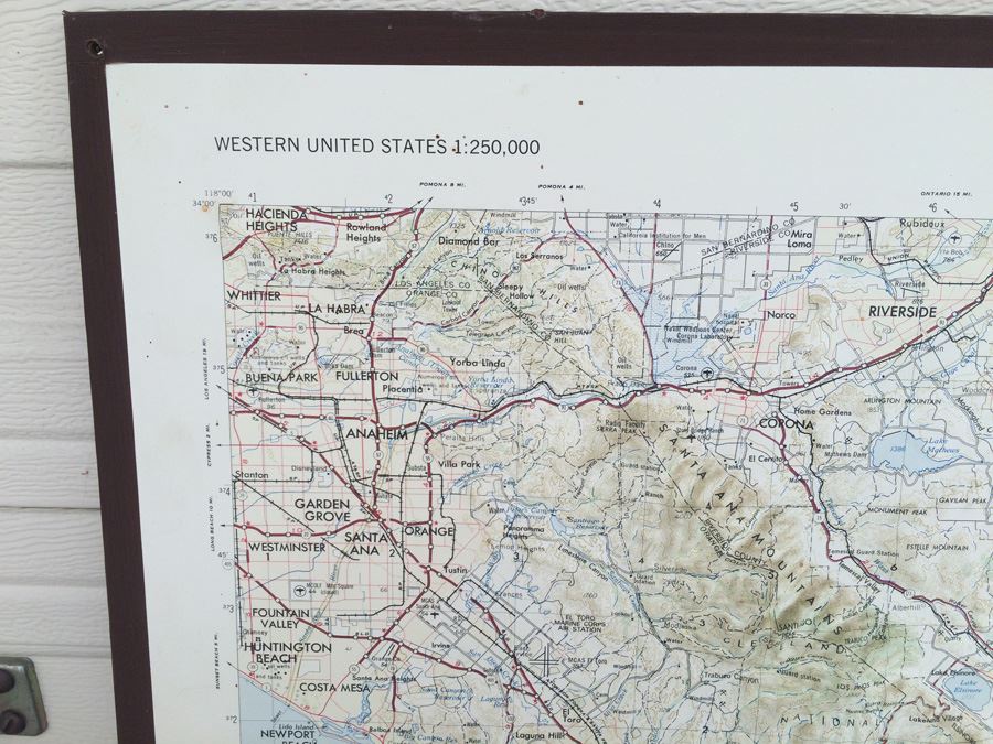 Topographical Southern California Map - 33' x 29'  [Photo 8]