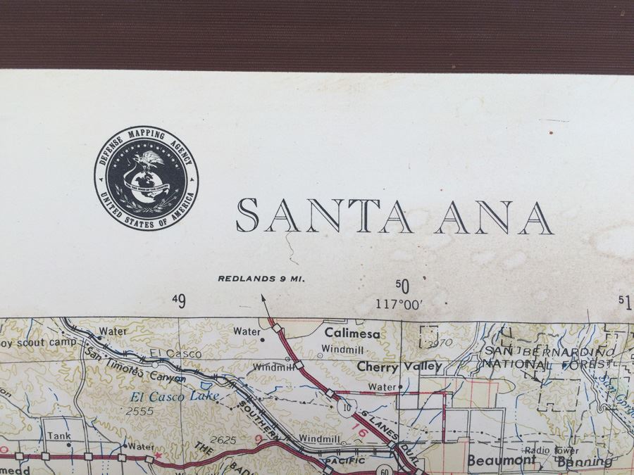 Topographical Southern California Map - 33' x 29'  [Photo 9]