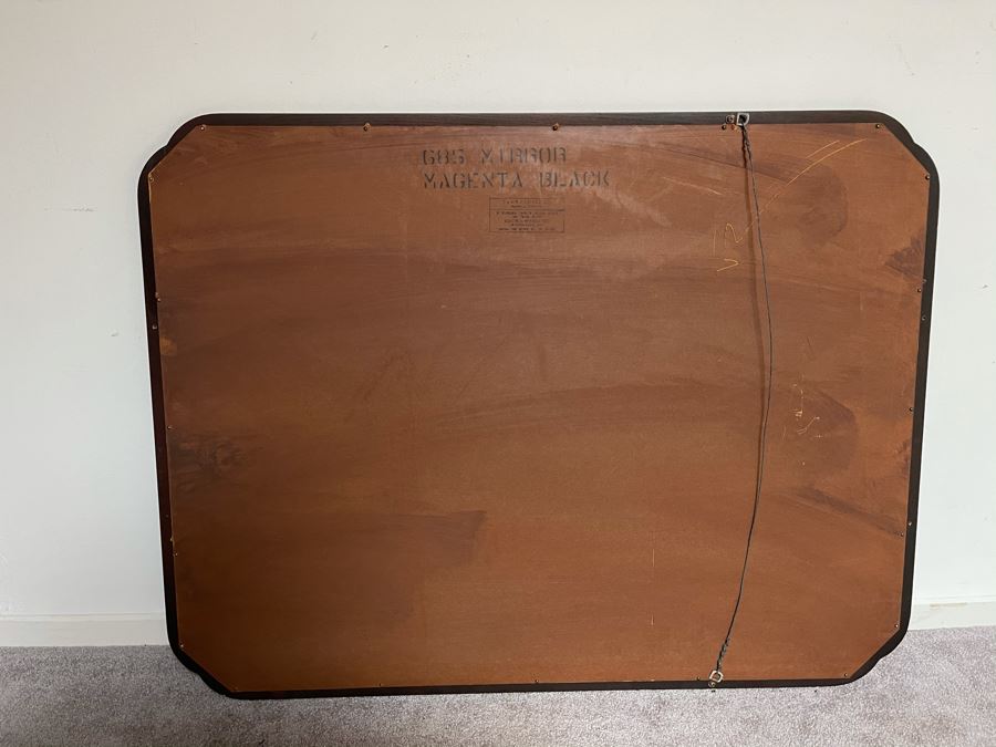 Vintage Black Wooden Mirror By Davis Cabinet Co 42 X 33 [Photo 7]