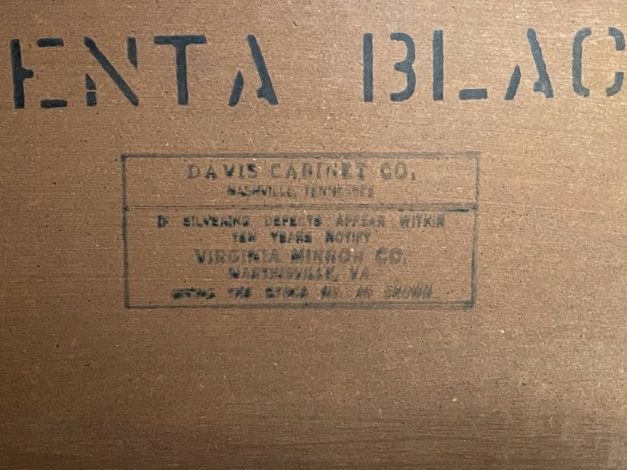 Vintage Black Wooden Mirror By Davis Cabinet Co 42 X 33 [Photo 10]