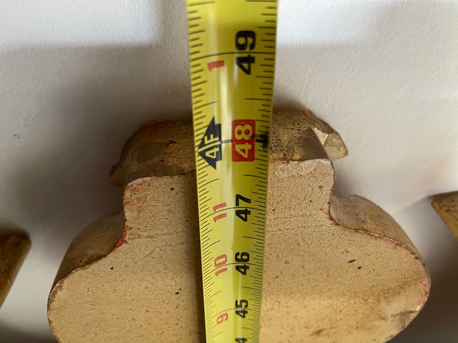 Vintage Italian Gilt Wooden Walnut Wall Mirror 28W X 48H [Photo 10]