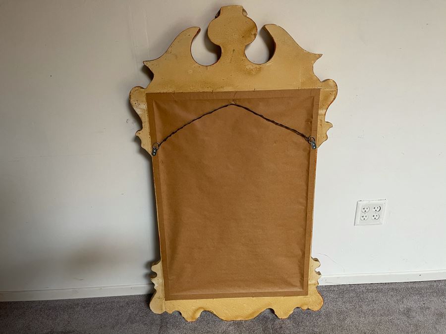 Vintage Italian Gilt Wooden Walnut Wall Mirror 28W X 48H [Photo 8]