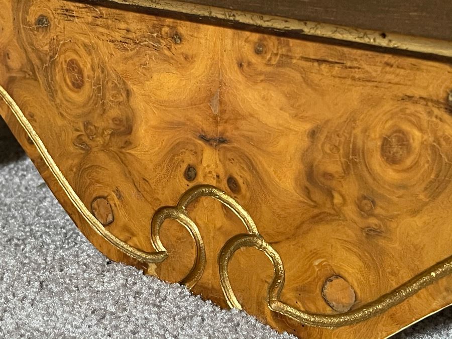 Vintage Italian Gilt Wooden Walnut Wall Mirror 28W X 48H [Photo 7]