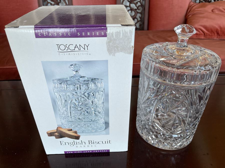 Toscany English Biscuit Barrel Crystal Jar 11'H [Photo 2]