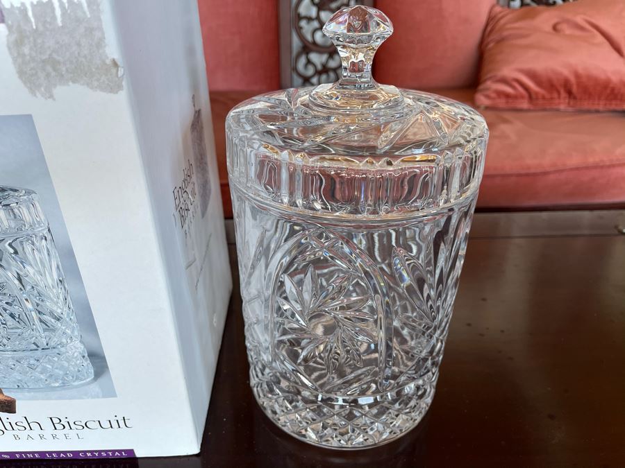 Toscany English Biscuit Barrel Crystal Jar 11'H [Photo 3]