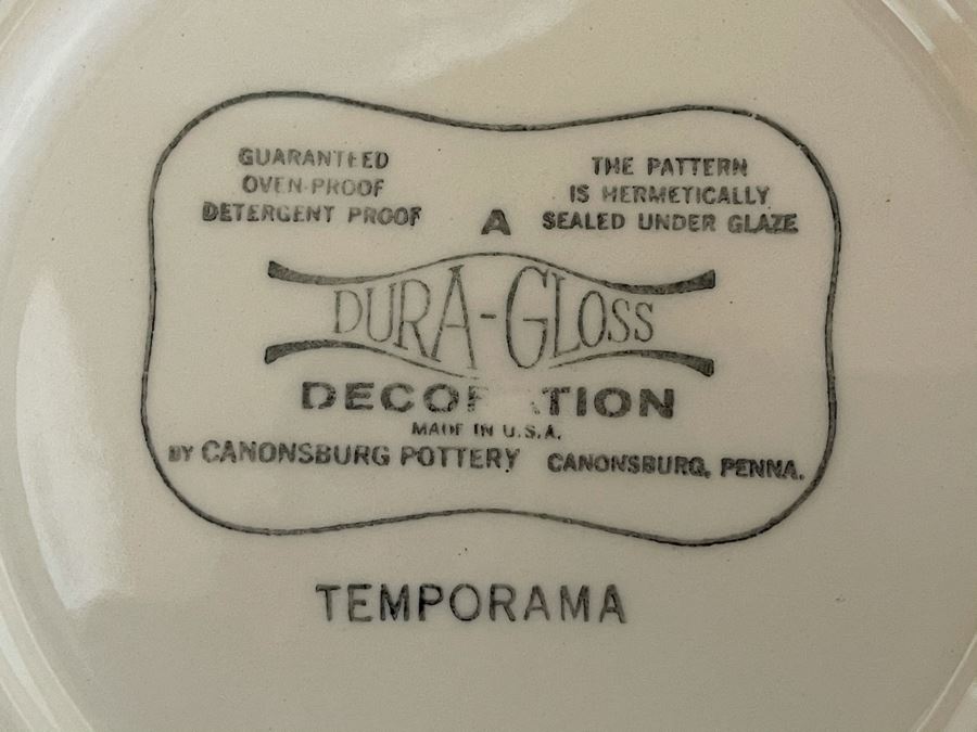 Vintage Mid-Century Canonsburg Pottery Temporama Pattern [Photo 2]