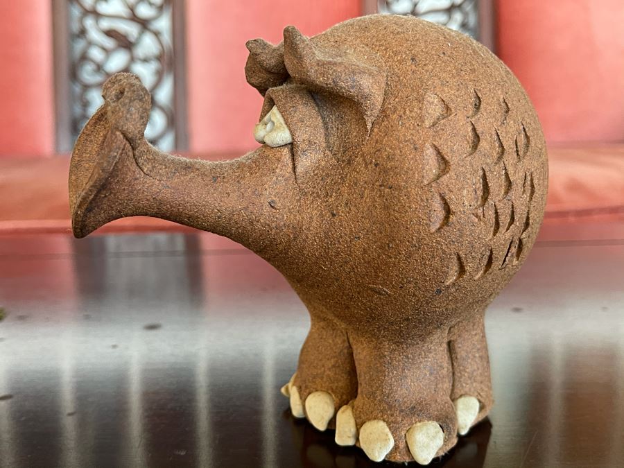 Elephant Pottery Figurine 5H [Photo 4]