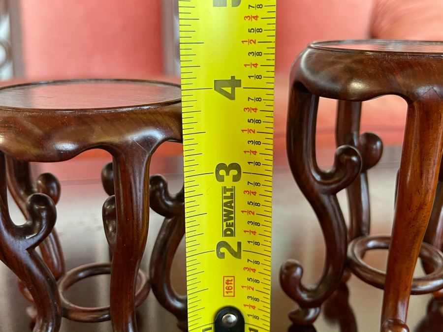 Pair Of Chinese Wooden Stands 4H [Photo 5]