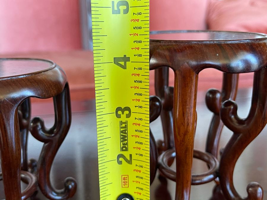 Pair Of Chinese Wooden Stands 4H [Photo 4]