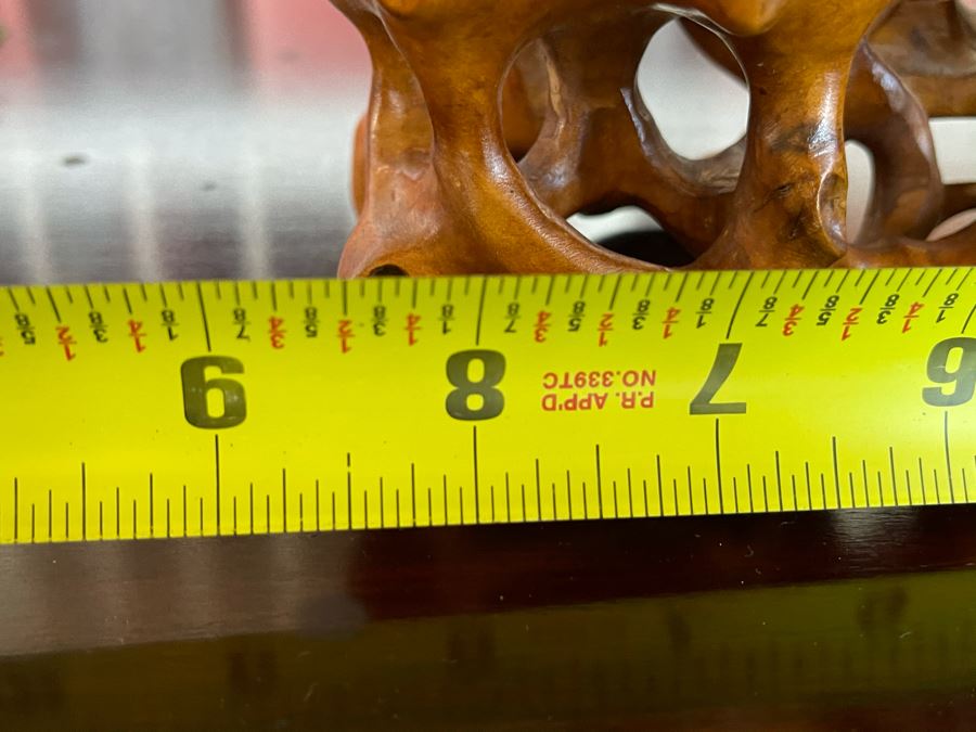 Vintage Carved Wooden 3-Step Stand 8.5W X 3D X 3H [Photo 6]