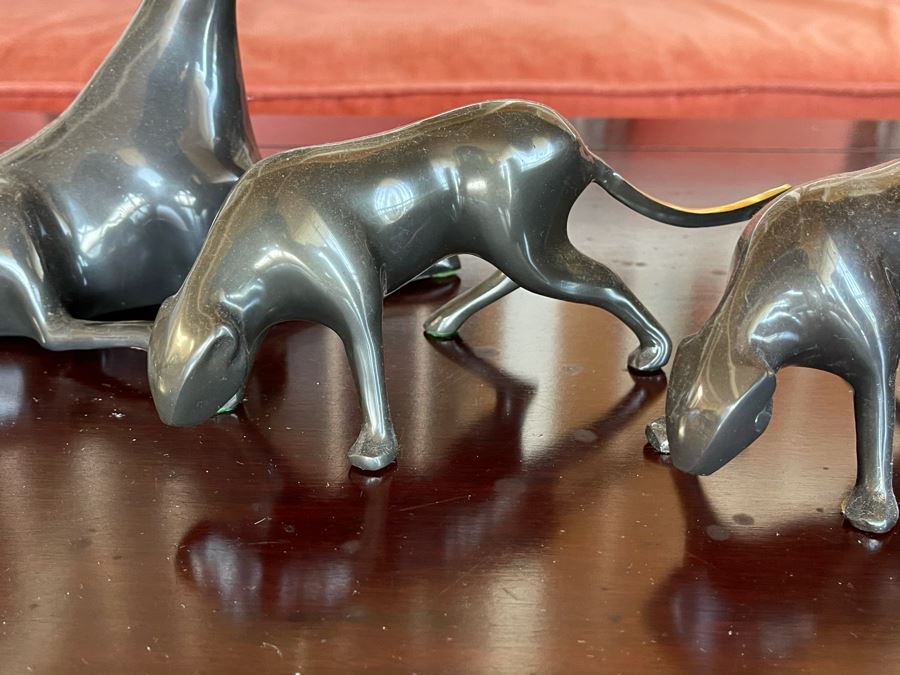 Set Of Three Brass Animals Figurines [Photo 4]