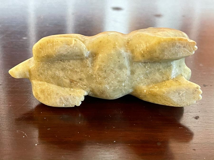 Carved Stone Seal Balancing Ball Figurine 3'L [Photo 6]