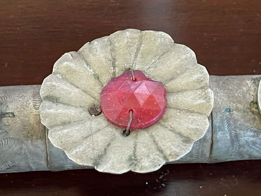 Decorative Brass Wand Featuring Antique Bolivian Coins 21L [Photo 8]