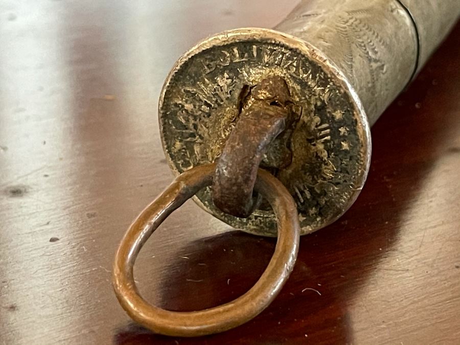 Decorative Brass Wand Featuring Antique Bolivian Coins 21L [Photo 11]