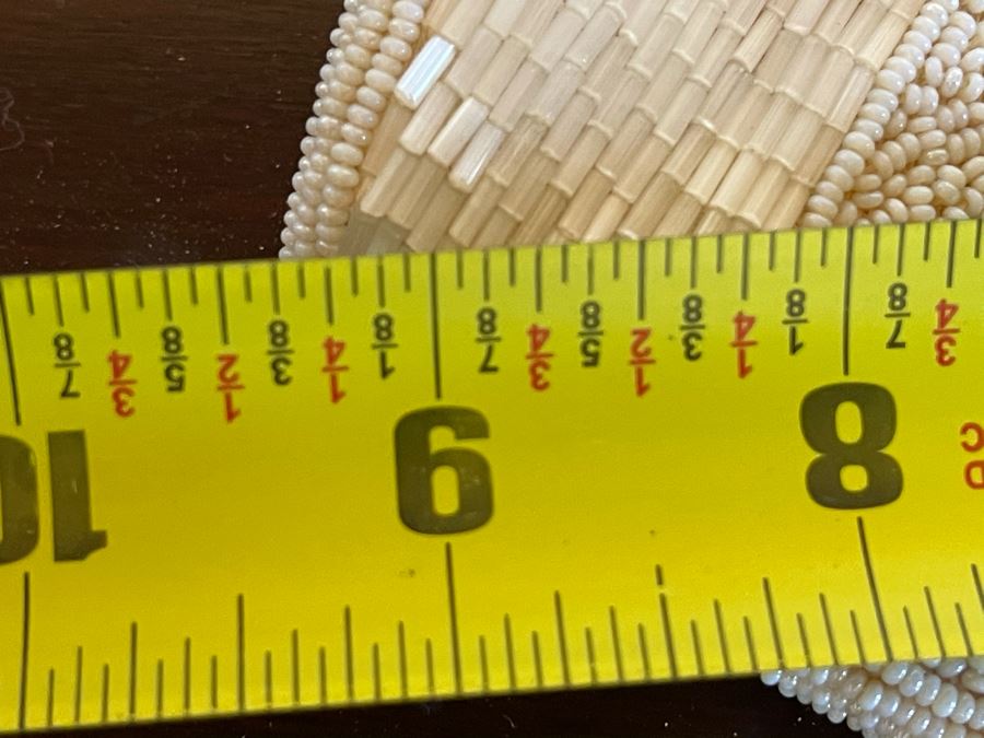 Vintage Hong Kong Chinese Beaded Purse Handbag 9.5W X 7H [Photo 9]