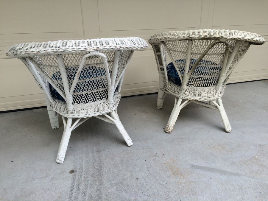 White Wicker Chairs   4093 R5wt 