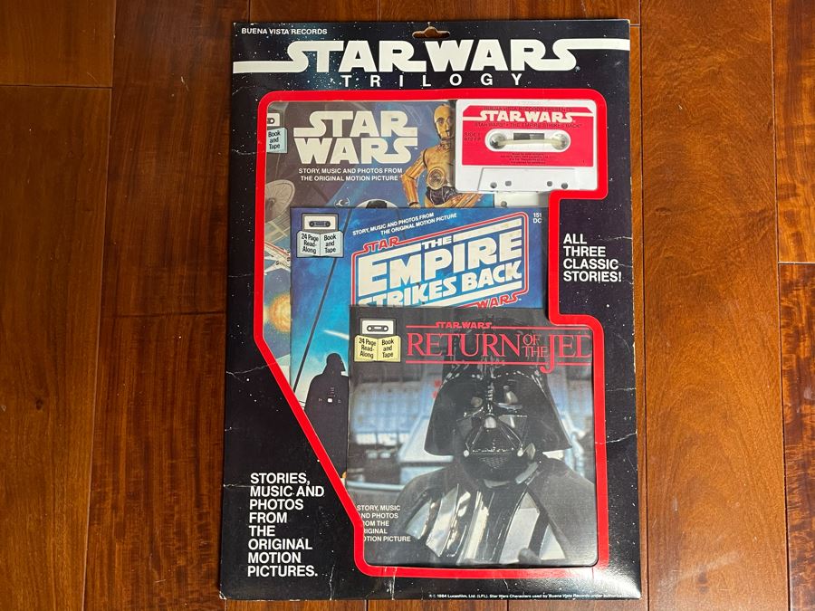 New Old Stock Rare 1984 Star Wars Trilogy Sealed Star Wars Book And Tape, The Empire Strikes Back Book And Return Of The Jedi Book [Photo 2]