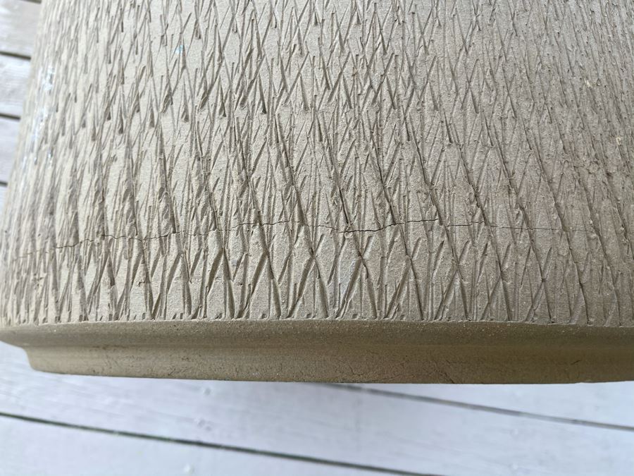 Gainey Ceramics Large Architectural Pottery Laverne California Pottery 20W X 20H (Slight Exterior Radial Crack As Shown In Photos) [Photo 11]