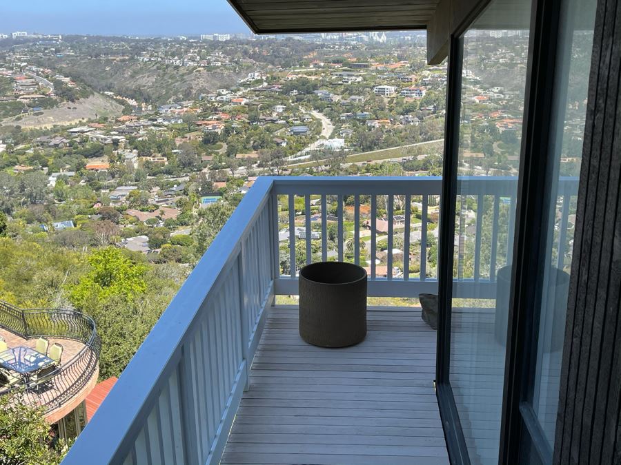 Gainey Ceramics Large Architectural Pottery Laverne California Pottery 20W X 20H (Slight Exterior Radial Crack As Shown In Photos) [Photo 3]