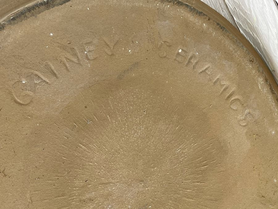 Gainey Ceramics Large Architectural Pottery Laverne California Pottery 20W X 20H (Slight Exterior Radial Crack As Shown In Photos) [Photo 13]