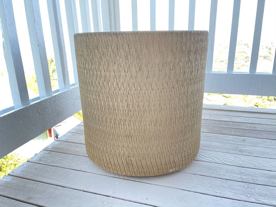 Gainey Ceramics Large Architectural Pottery Laverne California Pottery 20W X 20H (Slight Exterior Radial Crack As Shown In Photos) [Photo 4]