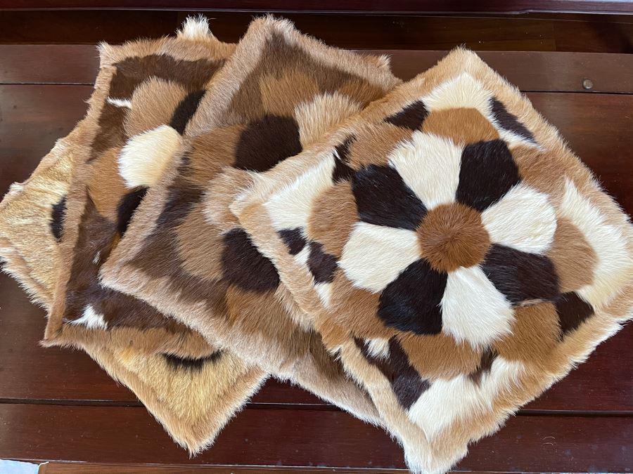 Set Of Four Fur Pillow Covers 16 X 16 [Photo 2]