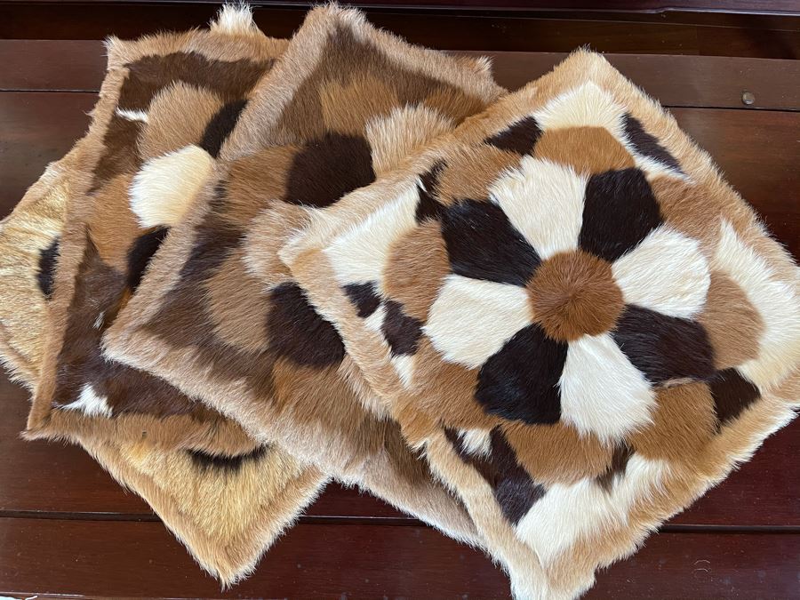 Set Of Four Fur Pillow Covers 16 X 16 [Photo 1]