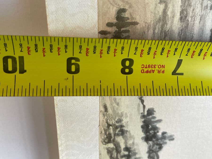 Original Chinese Hong Kong Scroll Landscape Painting Spring Scene 8.5 X 24 [Photo 14]