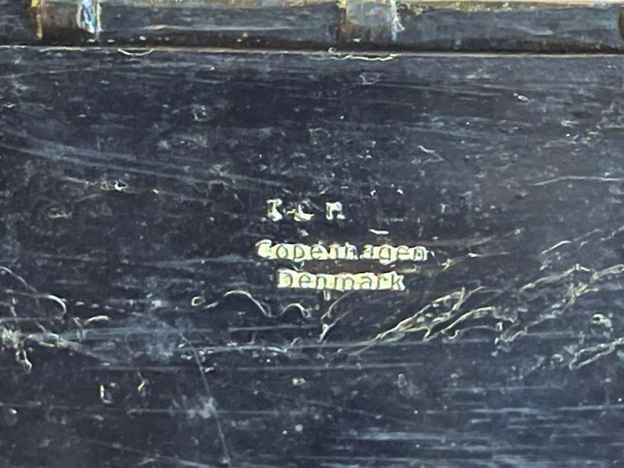 Set Of Three Edward Aagaard Metal / Wooden Boxes Kobenhavn Danmark 8W X 4D X 3.5H [Photo 12]