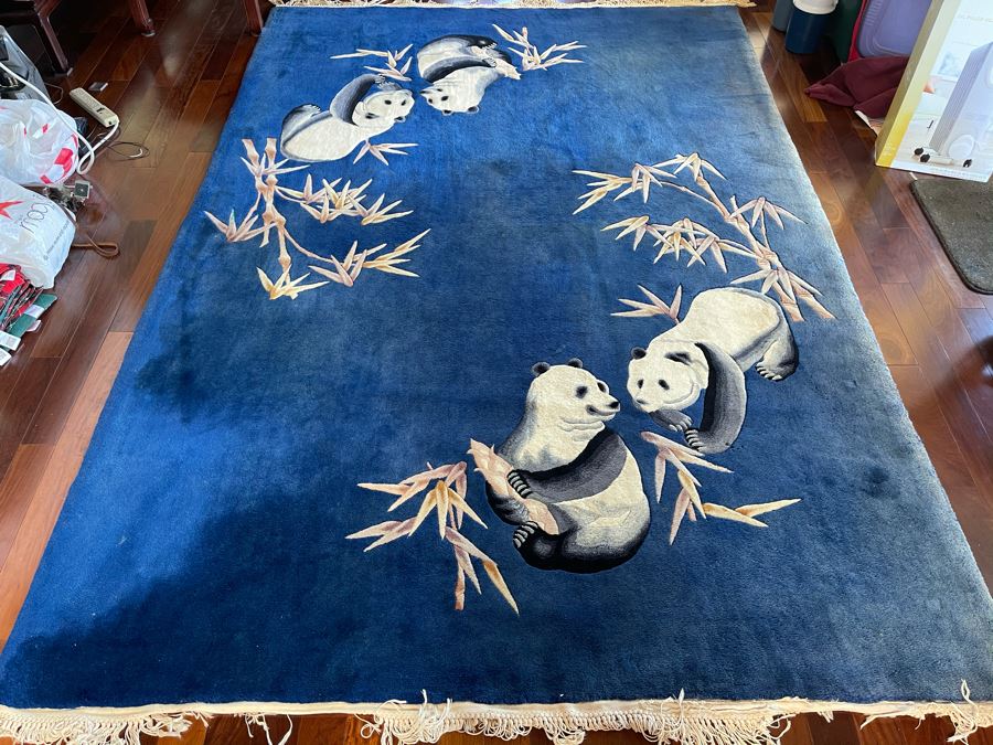 JUST ADDED - Chinese Panda Design Wool Area Rug 7'1' X 10'4' [Photo 2]
