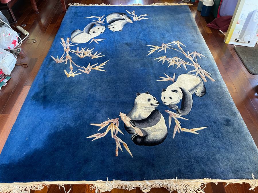 JUST ADDED - Chinese Panda Design Wool Area Rug 7'1' X 10'4' [Photo 1]
