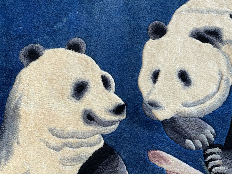 JUST ADDED - Chinese Panda Design Wool Area Rug 7'1' X 10'4' [Photo 5]
