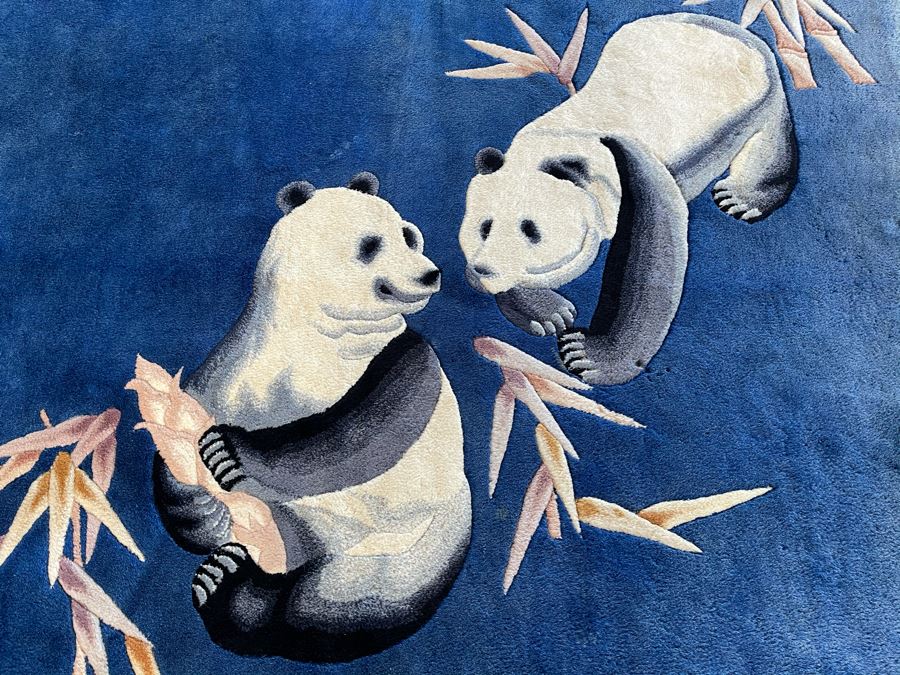 JUST ADDED - Chinese Panda Design Wool Area Rug 7'1' X 10'4' [Photo 4]
