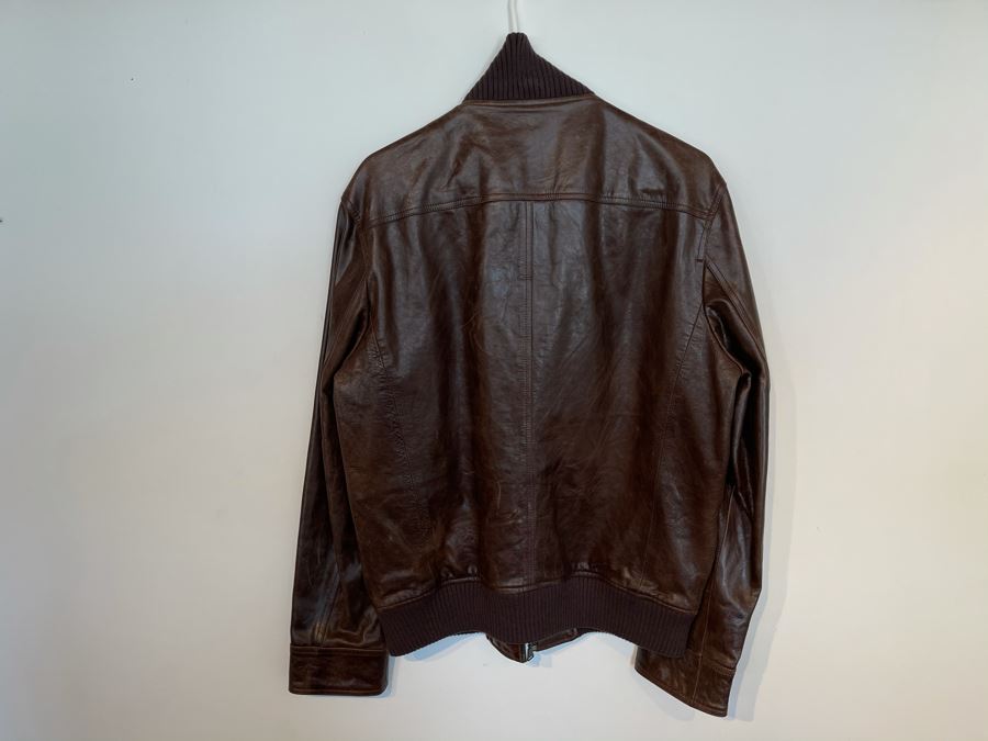 JUST ADDED - New With Tags Calvin Klein Men's Leather Jacket Size M Retails $598 [Photo 6]
