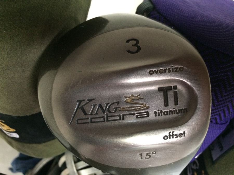 Full Set of King Cobra Titanium Golf Clubs with King Cobra Bag and (2) Bag Boy Golf Carts [Photo 8]