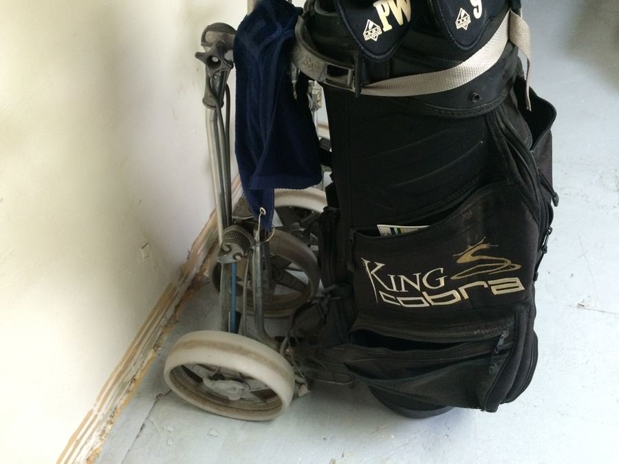 Full Set of King Cobra Titanium Golf Clubs with King Cobra Bag and (2) Bag Boy Golf Carts [Photo 11]