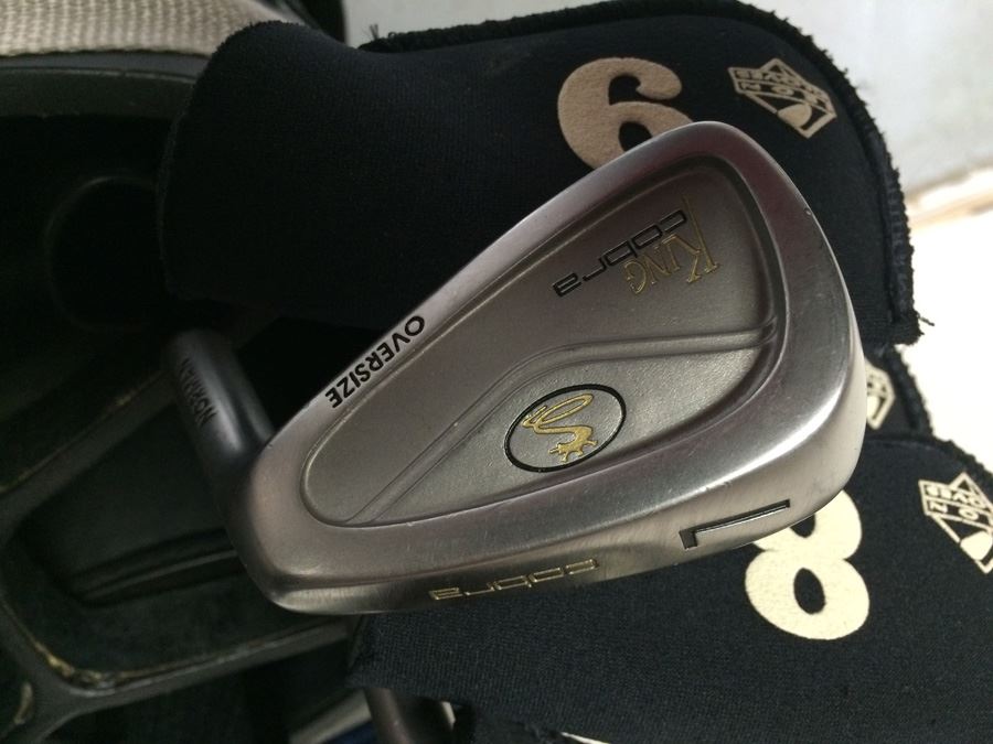 Full Set of King Cobra Titanium Golf Clubs with King Cobra Bag and (2) Bag Boy Golf Carts [Photo 9]