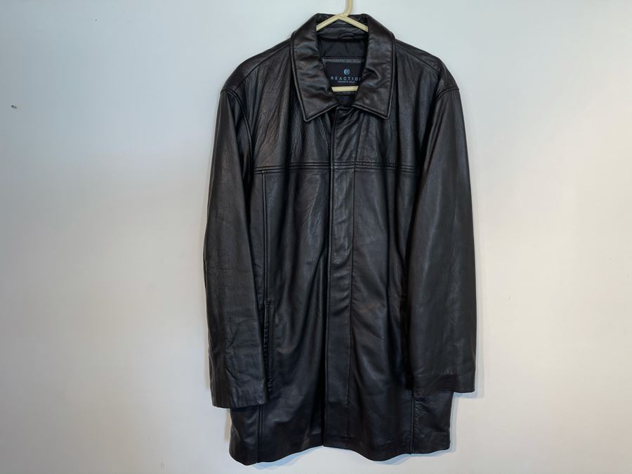 JUST ADDED - Kenneth Cole Reaction Men's Leather Jacket Size M - Retails $525