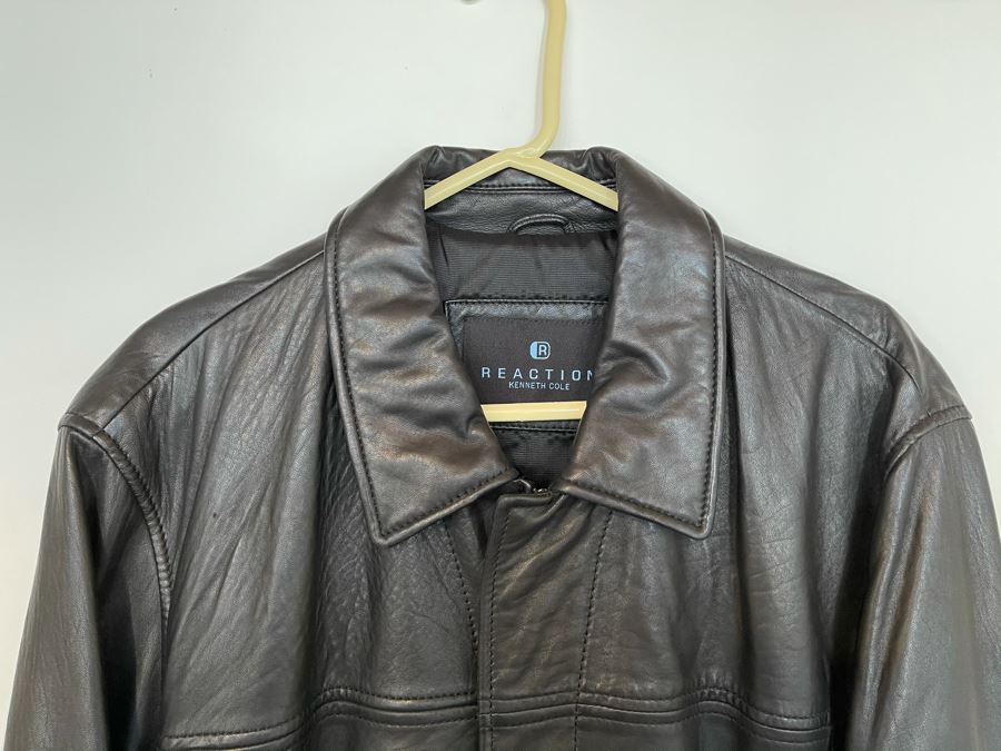 JUST ADDED - Kenneth Cole Reaction Men's Leather Jacket Size M - Retails $525 [Photo 2]