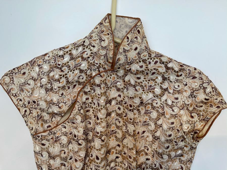 JUST ADDED - Vintage Chinese Crochet Women's Dress Size S [Photo 3]