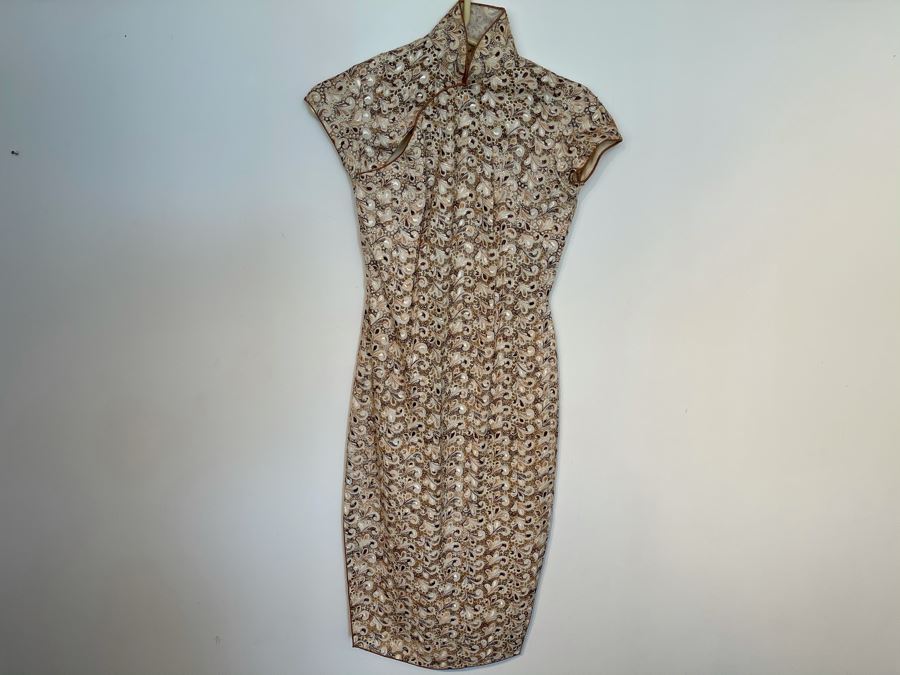 JUST ADDED - Vintage Chinese Crochet Women's Dress Size S