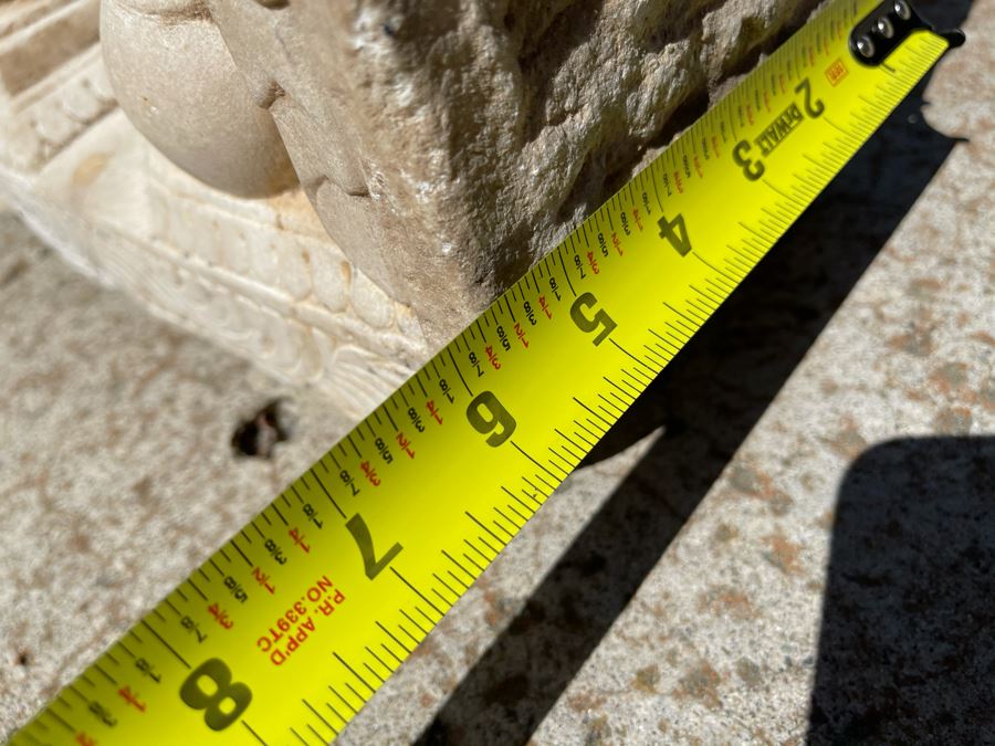 JUST ADDED - Vintage Relief Carved Stone Buddha Sculpture - (Very Heavy ~200lb) 24W X 6D X 16H [Photo 22]