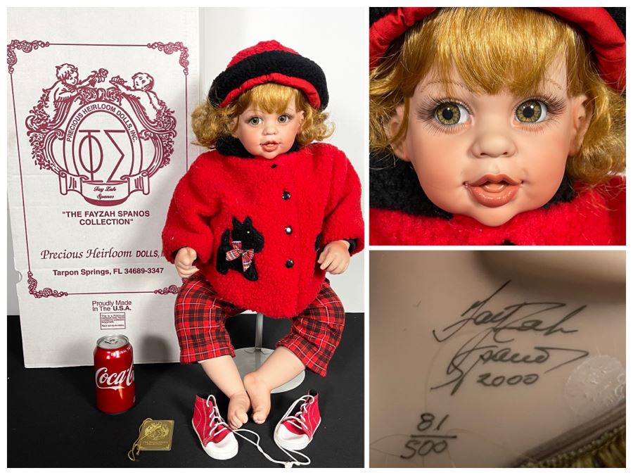 Signed Fayzah Spanos Collection Limited Edition Doll With Box Precious Heirloom Dolls 81 Of 500 With Box 24H [Photo 1]