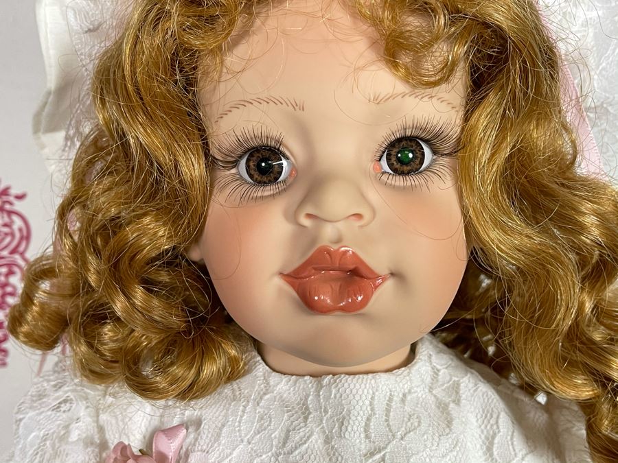 Vintage 1996 Limited Edition Fayzah Spanos Collectible Doll Hand Signed By Fayzah Spanos Precious Heirloom Dolls Designer With Box 24L [Photo 4]