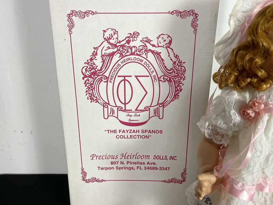 Vintage 1996 Limited Edition Fayzah Spanos Collectible Doll Hand Signed By Fayzah Spanos Precious Heirloom Dolls Designer With Box 24L [Photo 8]