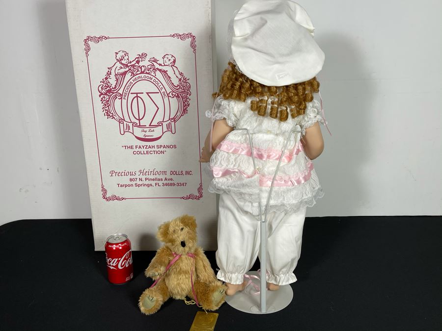 Vintage 1996 Limited Edition Fayzah Spanos Collectible Doll Hand Signed By Fayzah Spanos Precious Heirloom Dolls Designer With Box 24L [Photo 9]