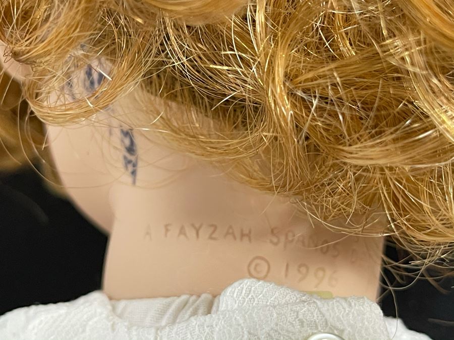 Vintage 1996 Limited Edition Fayzah Spanos Collectible Doll Hand Signed By Fayzah Spanos Precious Heirloom Dolls Designer With Box 24L