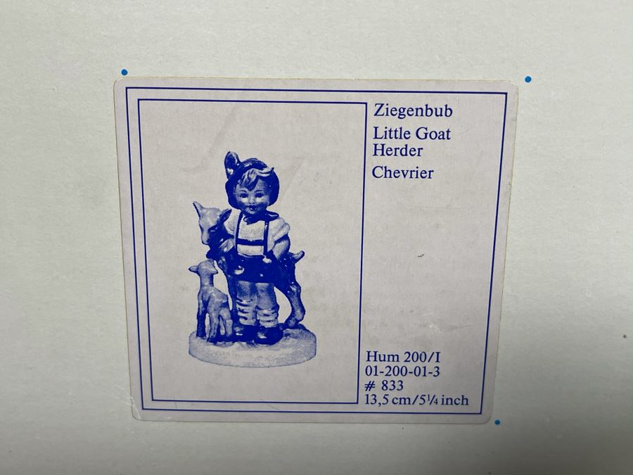 Hummel Figurine 'Little Goat Herder' #200 5.25H With Original Box [Photo 9]